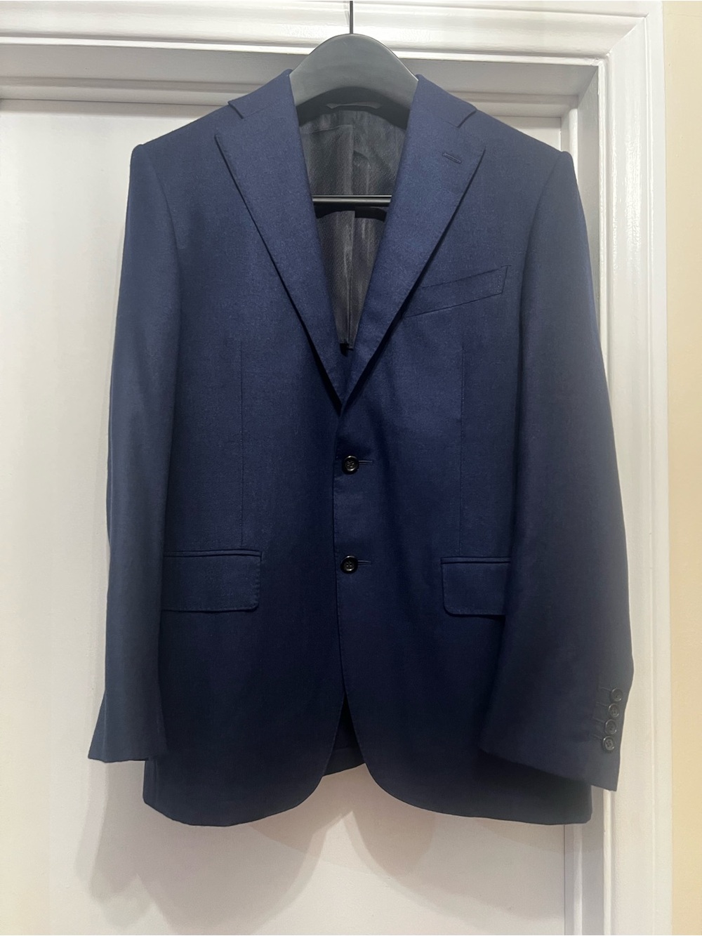 Canali Exclusive: Cashmere Navy Two-Button Men's Suit Jacket